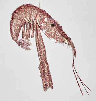 Lester Glitter Prawn Decoration