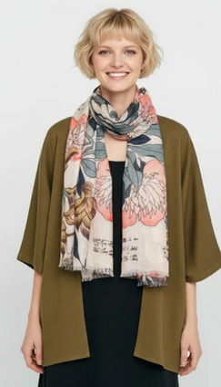 Pastel Petal Harmony Scarf