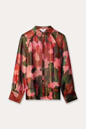 Blouse - Abstract Flower Shimmer