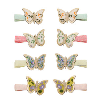 Floral Butterfly Mini Clips MULTI