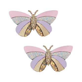 Striped Butterfly Clips MULTI