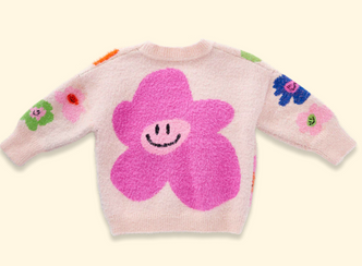 HN Knit Cardigan Hej Blomma