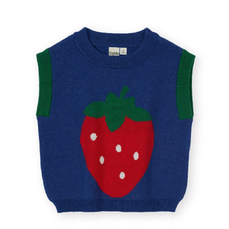Jumbo Strawberry Knit Vest