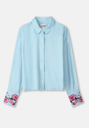 Blouse - Sky Blue Melange