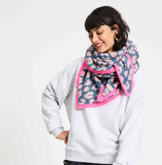 Shawl - Leopard Grey