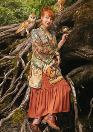 Matinee Duster Kimono -Woodland Wisom