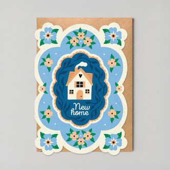 Die Cut New Home Card | Cottage Core Housewarming Card