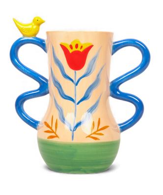 Retro Folk Hand Painted Vase