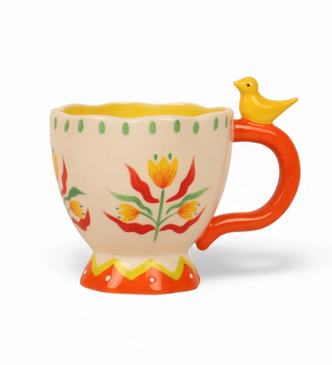 Retro Folk Hand Painted Mug