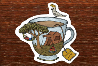 Camping Teacup - Magnet
