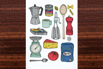 My Italian Kitchen - Art Print