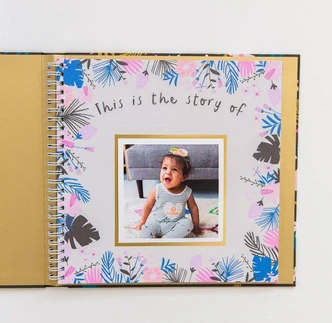 Golden Blossom Baby Memory Book