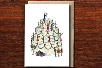 Wedding Cake Bride Groom - Greeting Card