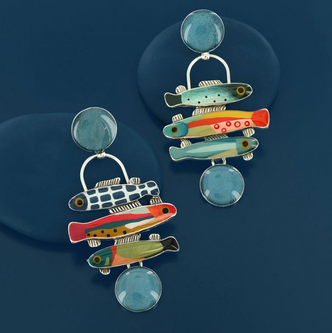 Blue Earrings 12981