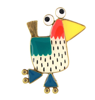 Roule Ma Poule Brooch 08214