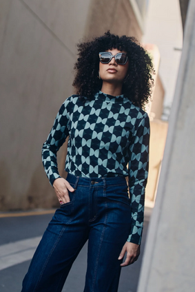 Half Moon Mock Top