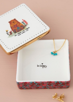 Ceramic Trinket Box Square