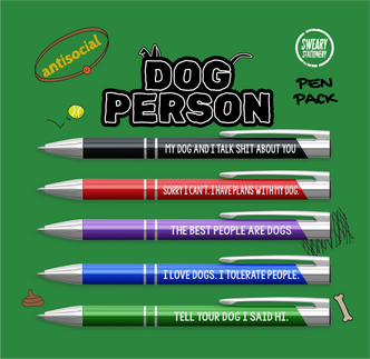 Anti-Social Dog Person Pen Pack