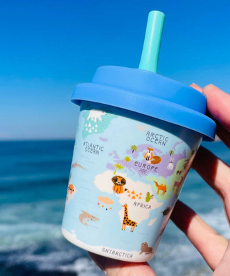 Little Explorer (Blue)  Babychino Cup - Straw Included