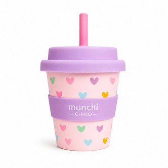Hearts Babychino Cup - Straw Included