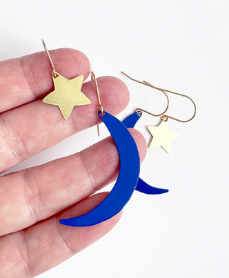 Moon & Star Stacker Earrings