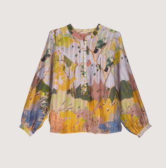 Sierra Blouse Long Sleeve – Sunny Clearing Print