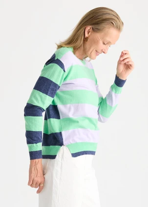 Coastal Stripe Jumper - Jelly Mint