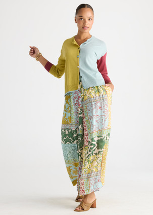 Colour Block Cardi - Acacia - LC8869