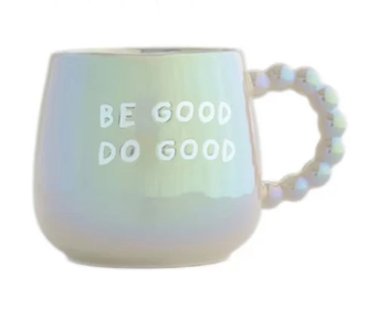 Bisque Iridescent Pearls Mug - Be Good Do Good