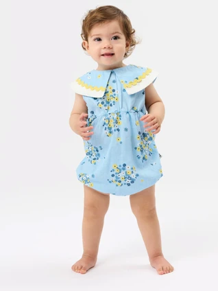 Ava Collared Romper - Floral