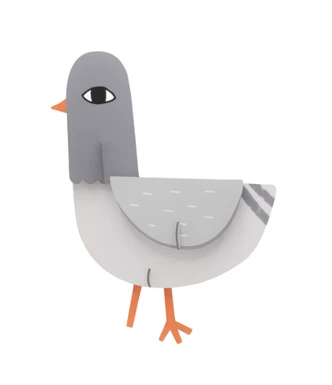 Paddy Pigeon Wall Art - Donna Wilson Creatures