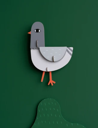 Paddy Pigeon Wall Art - Donna Wilson Creatures