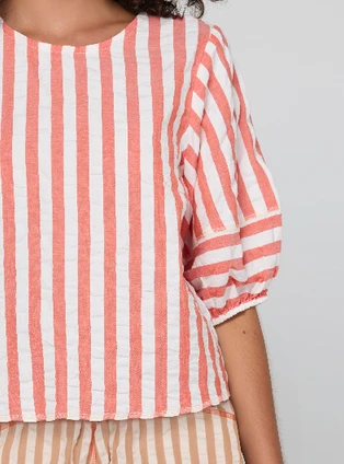 Ava Top - Watermelon Stripe