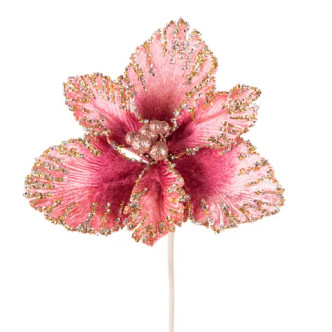 Stella Velvet Tulip Stem - Pink