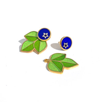 Blueberry Jacket Earrings