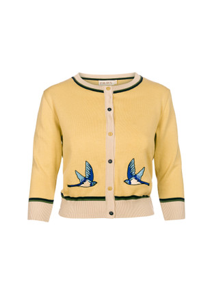 Vera Cardigan 3/4 Sleeve - Swallows