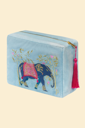 Velvet Vanity Bag - Elephant