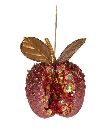 Glitter Apple Ornament