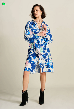 Dress - Crane Birds Blue