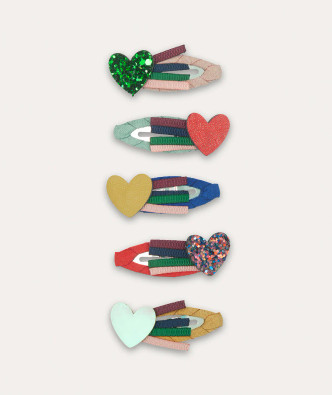 Autumn Rainbow Mini heart ClicClacs
