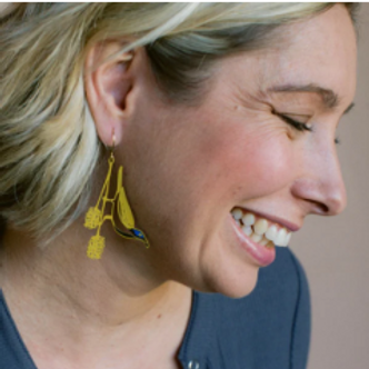 Blue Faced Honeyeater Earrings