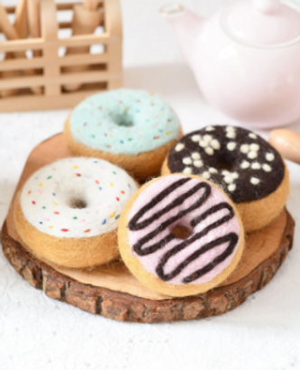 Felt Donut Play Food Set 4