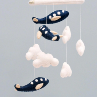 Nursery Cot Airplanes Mobile