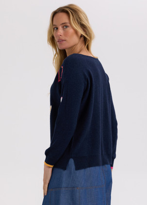 Intarsia Hearts Denim ZP7713