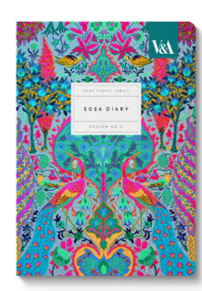 V & A Diary - Neon Floral Peacock V & A Diary - Neon Floral Peacock