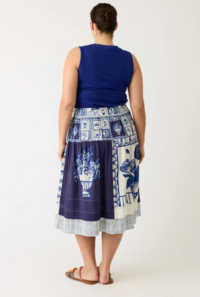 Coco Pintuck Skirt - Lyon tile