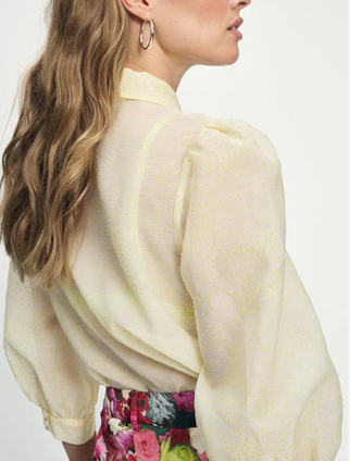 Blouse - Lime Dots