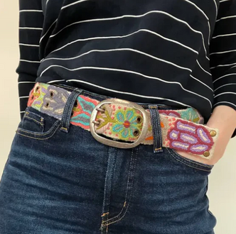 Folklorico Belt - Cream