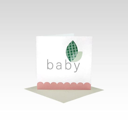 Big Baby Leaf Card