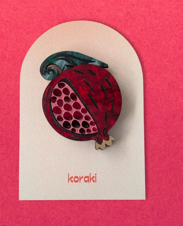 Crimson Crown Pomegranate Brooch Crimson Crown Pomegranate Brooch